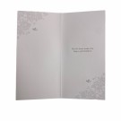 Bryllupskort dobbelt med konvolutt, flotte pålimte detaljer, vinglass (Minstekjøp 10 stk) thumbnail