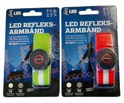 LED refleksarmbånd (Minstekjøp 12 stk)
