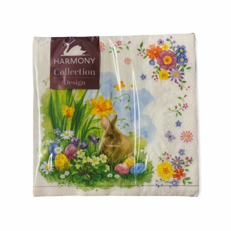 Påskeservietter 20 pk. påskehare (Minstekjøp 15 stk)