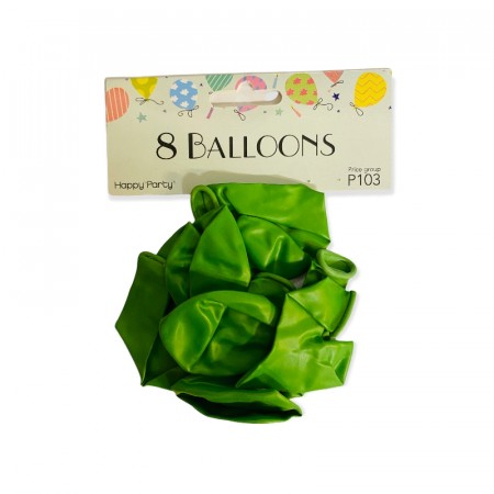 Ballonger 8 pk. grønne (Minstekjøp 12 stk)