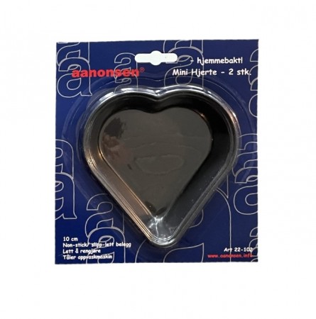 Kakeform mini hjerte 2 stk (Minstekjøp 12 stk)