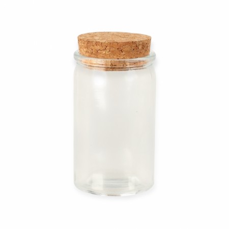 Glassflaske/krukke med kork (Innerkartong 12 stk)